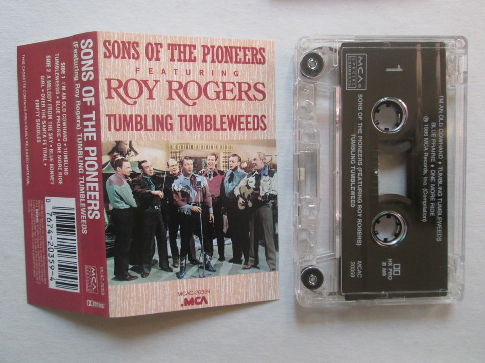 Sons Of The Pioneers Tumbling Tumbleweeds Roy Rogers Cassette