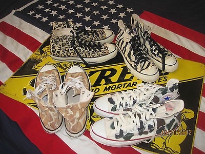 VINTAGE CONVERSE ALL STAR ANIMAL PRINT MADE IN USA COLLECTORS ITEMS 