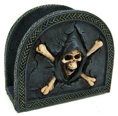 creepy grim reaper napkin holder kitchenware skull one day shipping