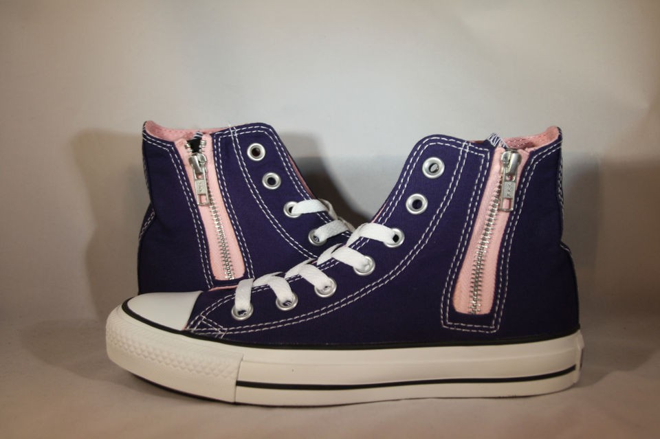 WOMENS Converse Chuck Taylor Purple Blue Ribbon Pink Side Zip Hi Top