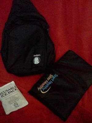 Gerber Baby Black Backpack/Diape​r Bag with Changing pad NEW