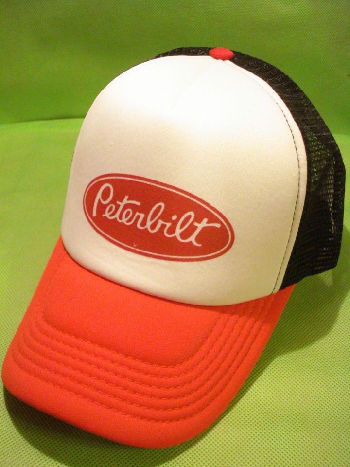 Peterbilt Hat Vintage Foam Red, Black & White Summer Mesh 