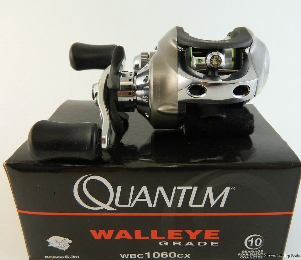 QUANTUM WALLEYE SERIES WBC1060CX 6.31 GEAR RATIO RIGHT HAND BAITCAST 