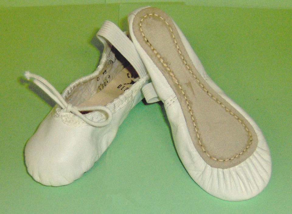 New Beginner Toddler to Girls White Ballet, Play, Flower Girl Slipper