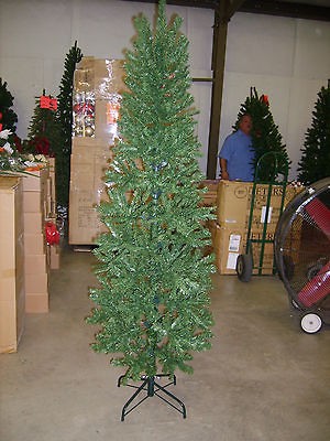 CLEARANCE SALE 7.5 FOOT SLIM PENCIL PINE CHRISTMAS TREE 7 1/2 FT