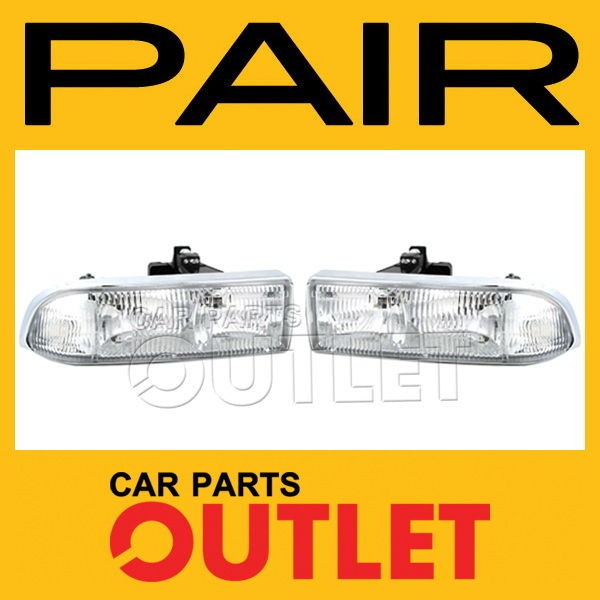 CHEVY S10 HEAD LIGHT LAMP LS LT LEFT+RIGHT PAIR (Fits 2002 Chevrolet 