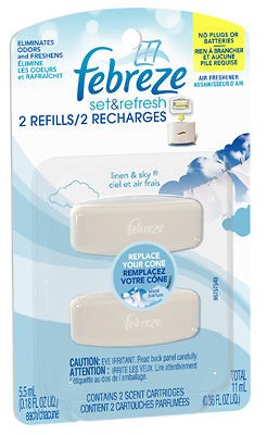 Febreze, 4 Count, Linen & Sky Scent, Set & Refresh Refill