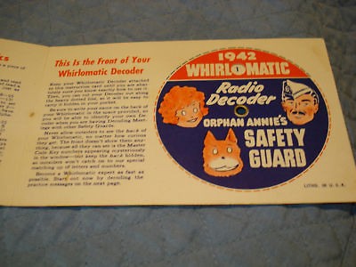 little orphan annie 1942 whirlamatic decoder premium 