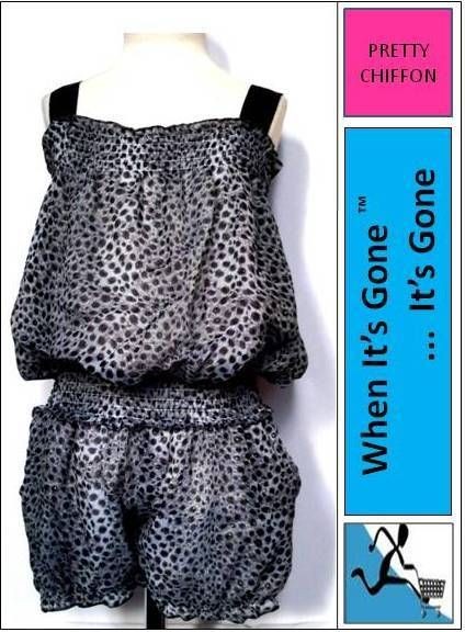 NEW GIRLS ALL IN 1 CHIFFON LEOPARD GOLD GLITTER SHORT JUMPSUIT 