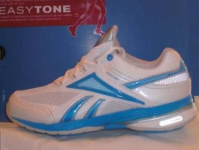 REEBOK WOMENS EASYTONE REENEW WHITE BLUE NEW WITH BOX 6, 6.5, 7, 7.5 