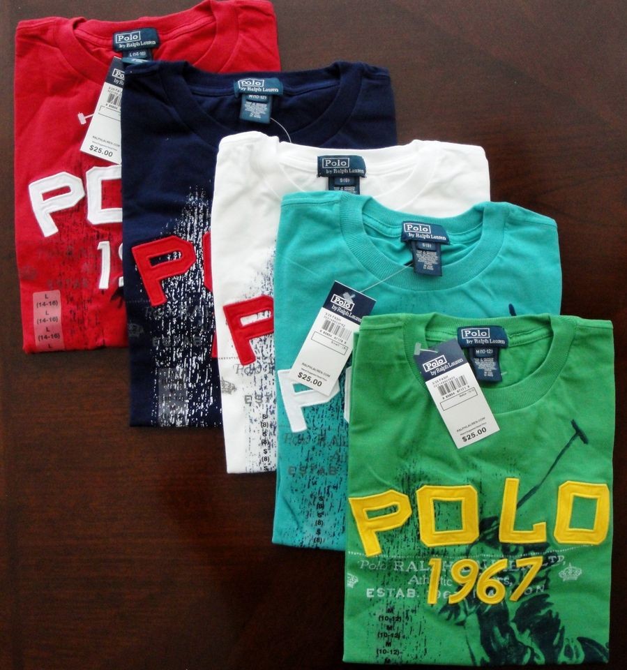 nwt ralph lauren boys ss polo big pony graphic tee