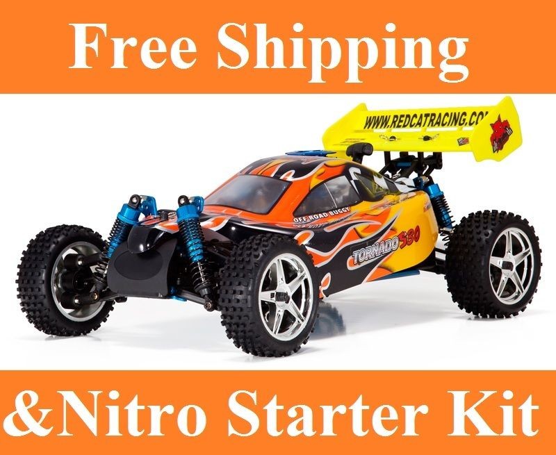 Tornado S30 Redcat RC Nitro Car 1/10 Scale buggy + Starter Kit + 30% 