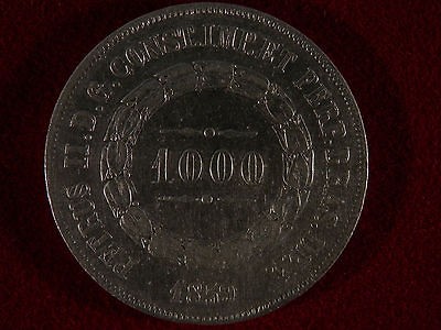 60 nice silver coin 1000 reis of brasil 1859 from