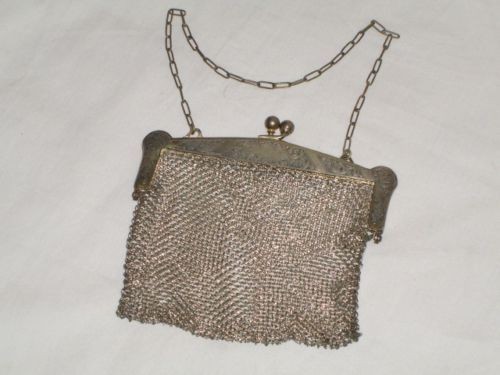 vintage german silver mesh handbag purse