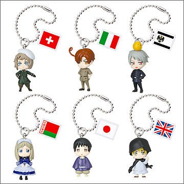 takara hetalia aph key chain p 3 mascot figure set