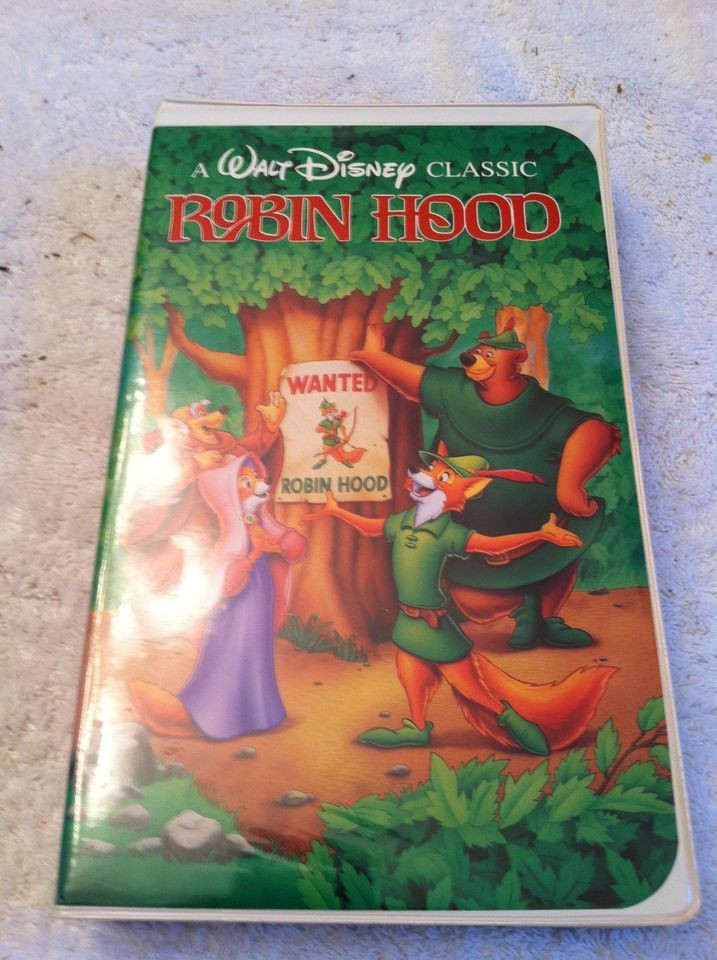 robin hood vhs 1991 disney video movie clam shell time