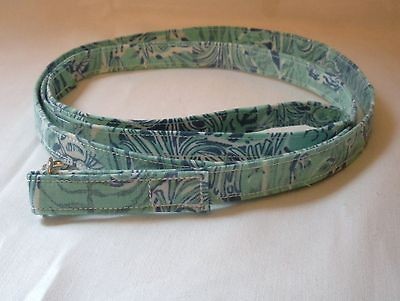 Lilly Pulitzer Handmade Fabric Dog Leash Green Rousseau Tiger Fabric