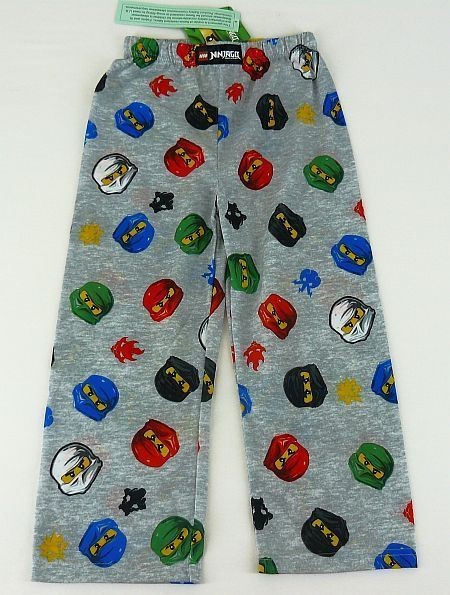 Lego Ninjago Masters Of Spinjitzu Grey Pajama Sleep Lounge Pants Boys 