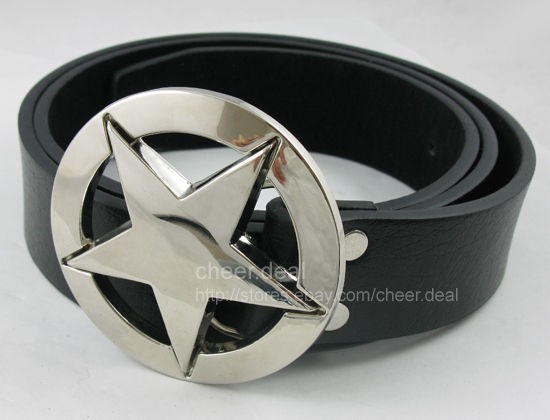 nautical five point star jet cube men s buckle belt