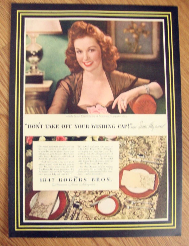 1943 rogers bros 1847 silverware ad star susan hayward time