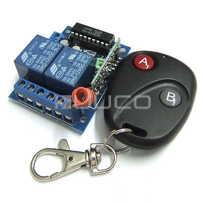 Wireless Remote Controller 12V 2 Channel Way Non Locking Non Lock 