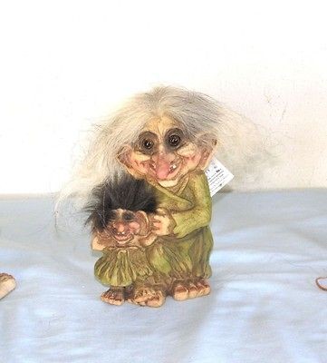 Nyform Grandma Troll w/ Girl Child Norwegian Ny Form Norway NEW