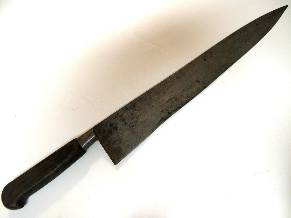 Rare Antique 1878 SABATIER La Trompette France 16 Chef Knife DUFRESNE 