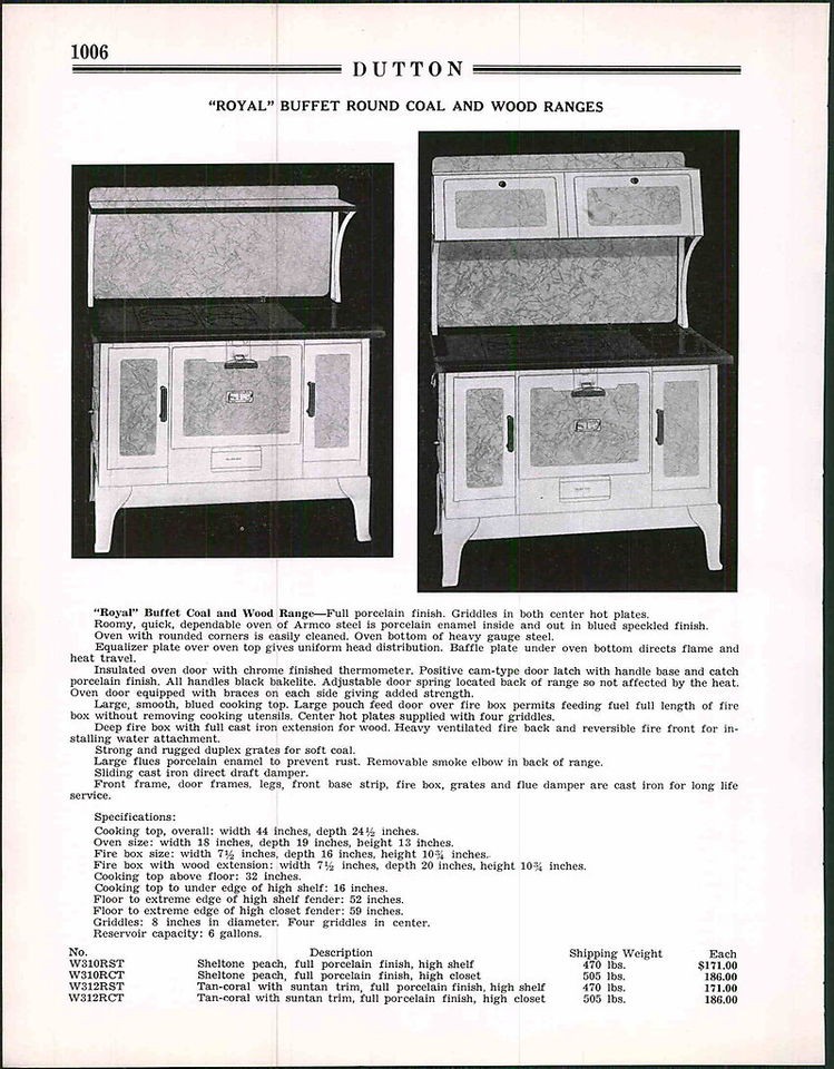 1936 ad Arrow Square Buffet Round Oak Coal Wood Ranges Stove Oven 