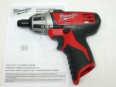 Milwaukee M12 12V 12 Volt Cordless Compact Screwdriver Drill 2401 20