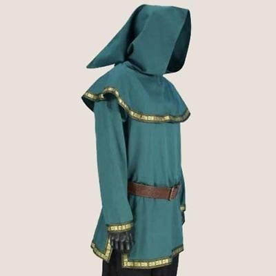 robin hood sherwood forest green archer tunic hood larp