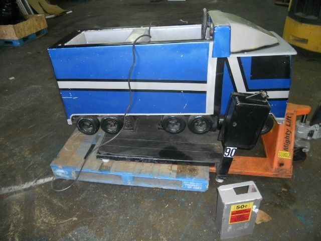 Coin Operated Semi Truck Blue Two Seater Kiddie Ride Amusement Ride 