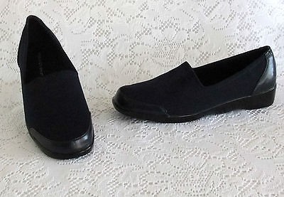 PREDICTIONS Loafers Navy Blue Fabric & Leather Rounded Square Toe 1 