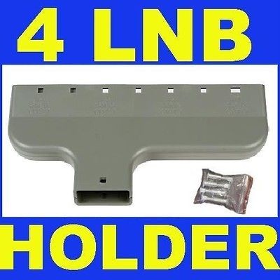 quad holder for elliptical satellite dish holds 4 lnb from