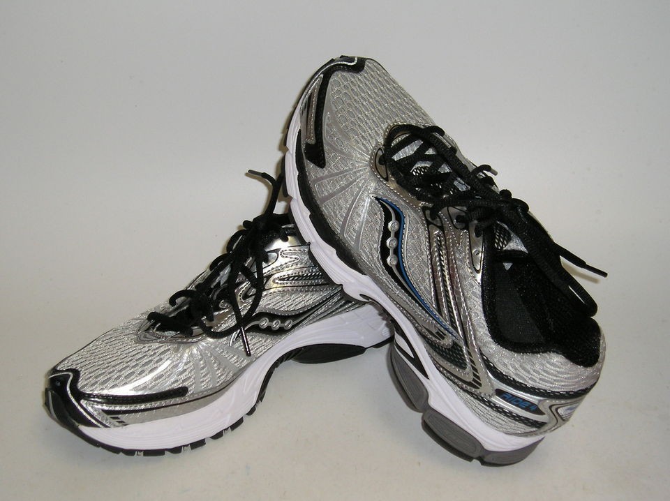 Mens Saucony ProGrid Ride 4 (2E WIDE) (silver/black/​royal)