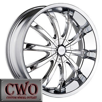 22 Chrome DIP Slack Wheels Rims 5x112/5x115 5 Lug Passat Audi Grand Am 