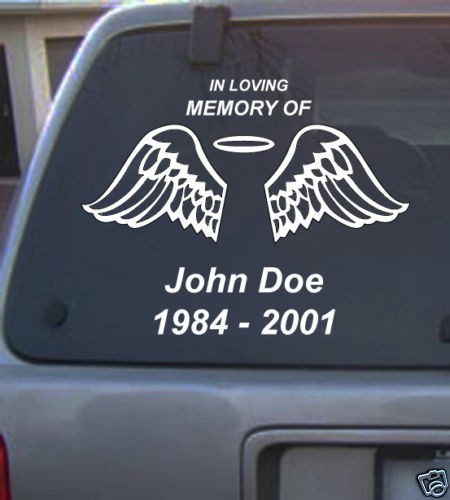 custom in memory of your loved one decal vinyl 4