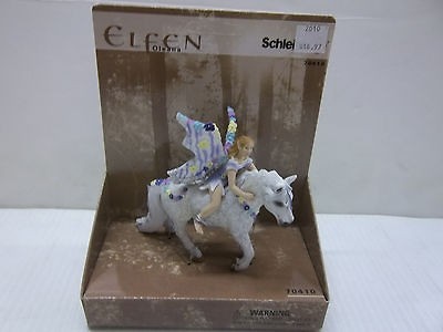 SCHLEICH ELFEN OLEANA WINGED FLOWER ELF FAIRY 4 FIGURE ON HORSEBACK 