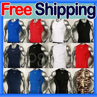 12 styles Compression sleeveless shirts M~2XL sports base under layer 