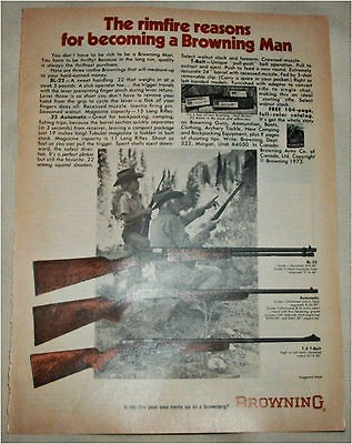 1973 browning bl 22 automatic t 22 rifles ad time