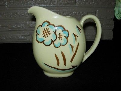 EXCELLENT SHAWNEE BLUE BROWN FLORAL PITCHER #35 PITCHER SUPER SAVER