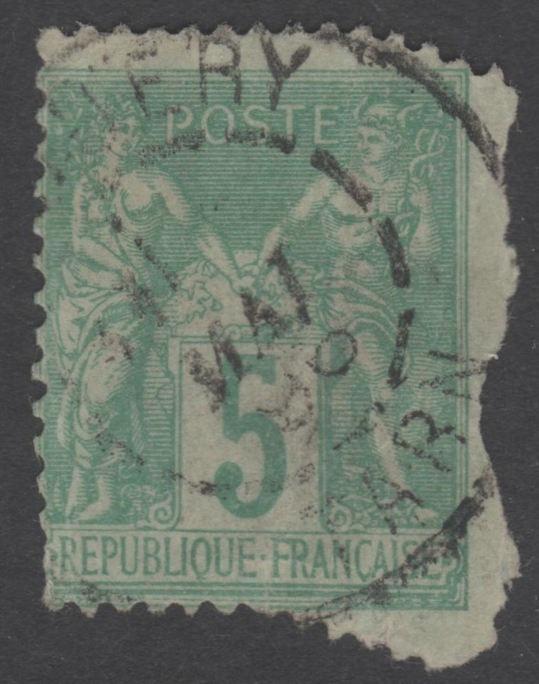 France Perf Error Bizarre and Extremely Rare  1876 Peace and 