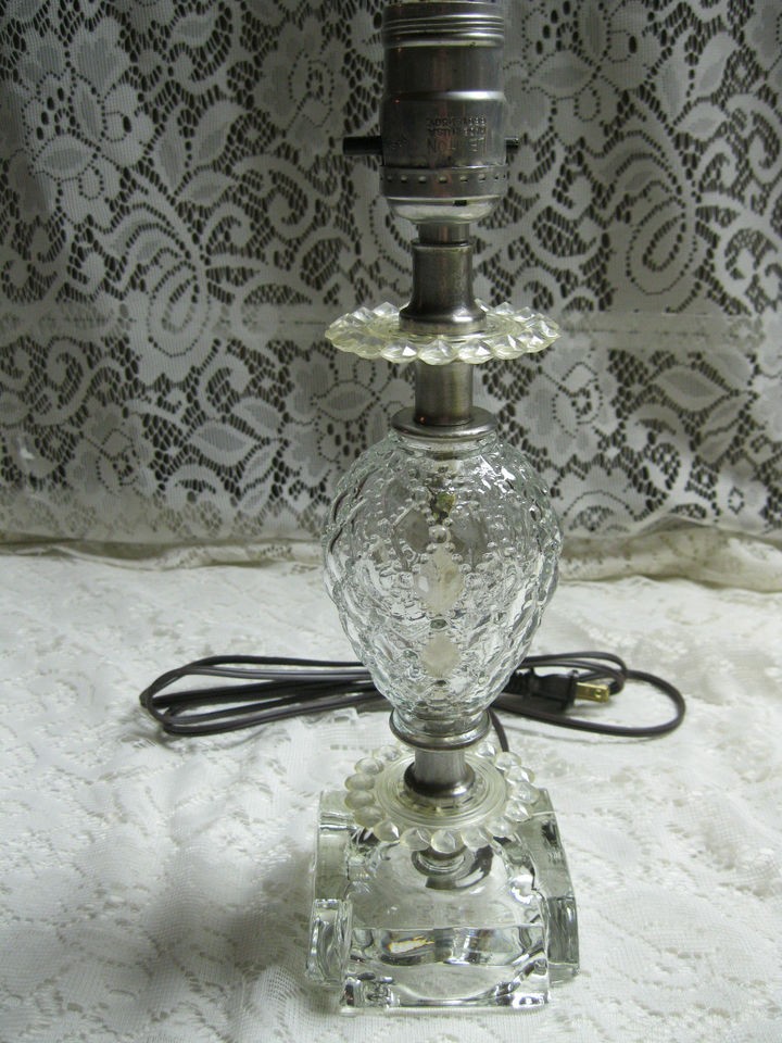 vintage retro glass table lamp  14 99