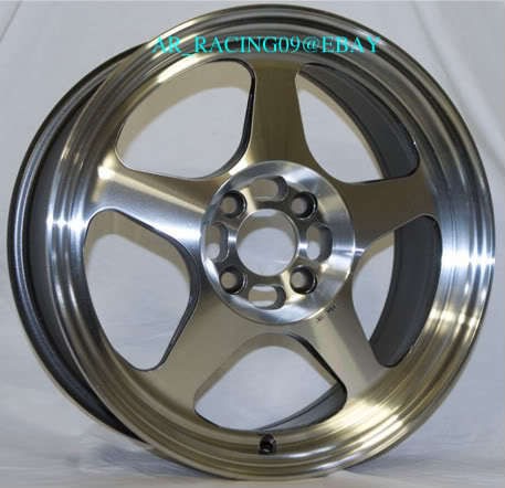 rota slipstream 16x7 4x100 polish del sol fit crx versa