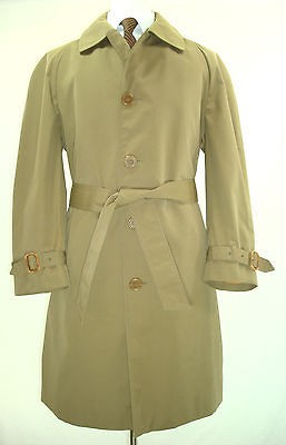   Dark Beige Belted Trench Coat ~ 42 ~ Large Khaki Spy Aqua 5 UK 52