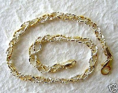 italy sterling silver 14k gold ankle bracelet 9 one day