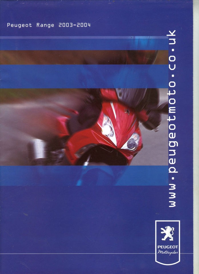 PEUGEOT SCOOTERS FULL RANGE BROCHURE LUDIX JET FORCE ELYSTAR 