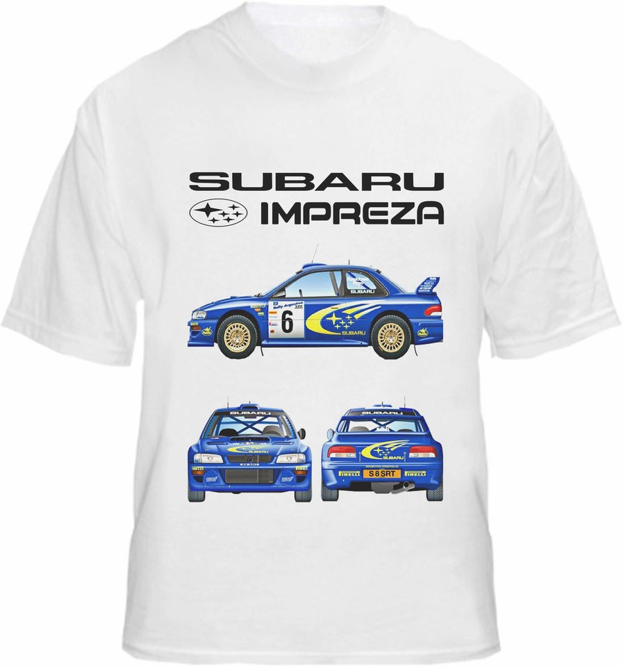 Subaru Impreza WRX STI T shirt World Rally Car Blueprint Plans Racing 