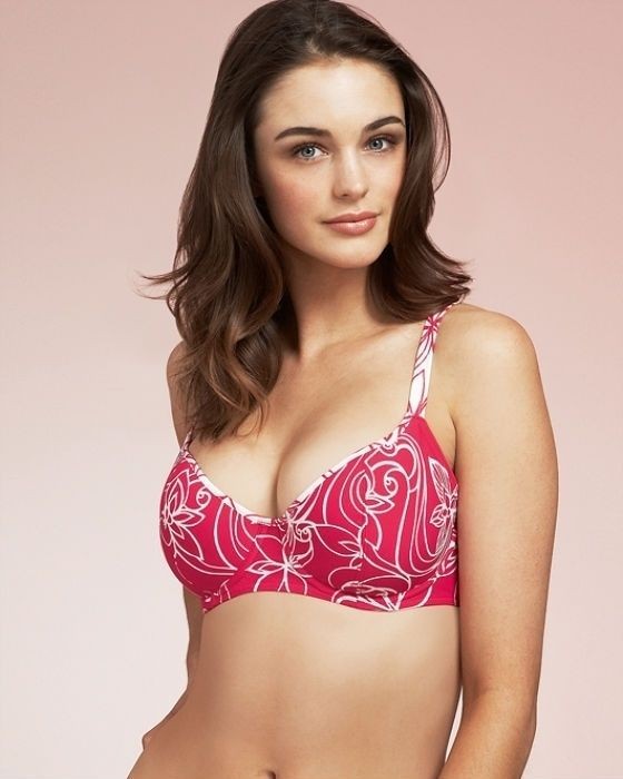 New Freya Swimwear Bondi Beach Balcony Bikini Top 9511 White/Red 