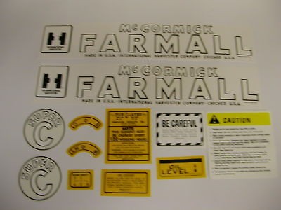 IHC Farmall Model Super C Tractor Decal Set   NEW   