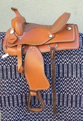 16 5 new western buckstitched saddle light oil new time